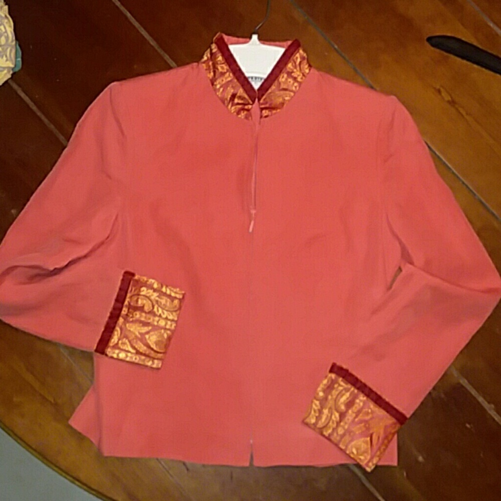 🔔SALE! Georgiou Studio Orange Zip Up Blazer 🍊